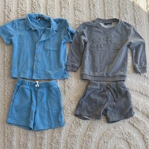 Kids Blue and Gray Matching Set